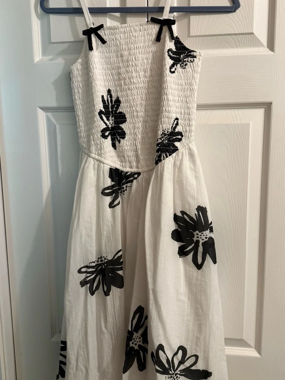 abercrombie kids White Dress with Black Floral Print